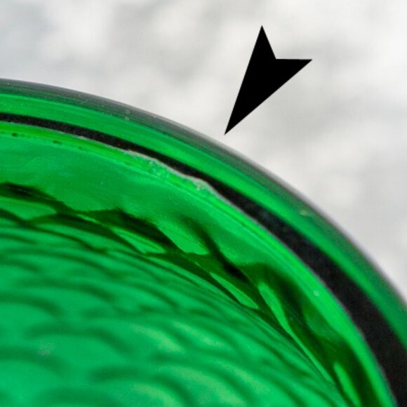 BEAUTIFULVINTAGE E.O. Brody Green Glass Planter Vase 1960s - Picture 4 of 7